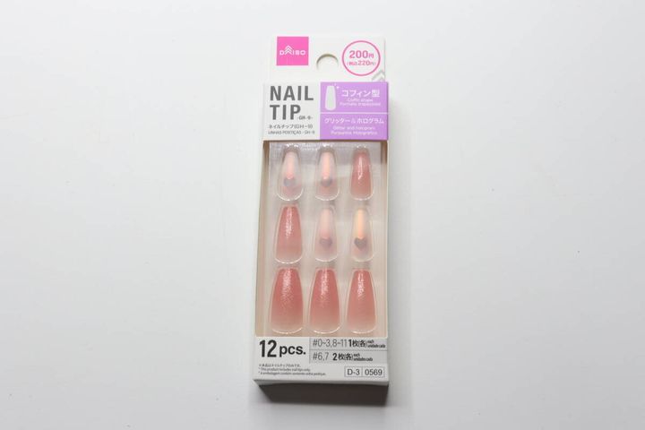 ダイソー ネイルチップ ピンク