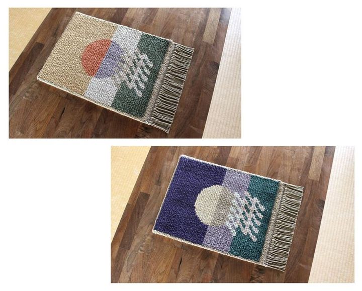 鍋島緞通 テーブル絨毯 Masahiko Kajimaデザイン