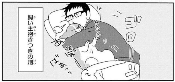 飼い主抱きつきの刑 (C)らくだ／KADOKAWA