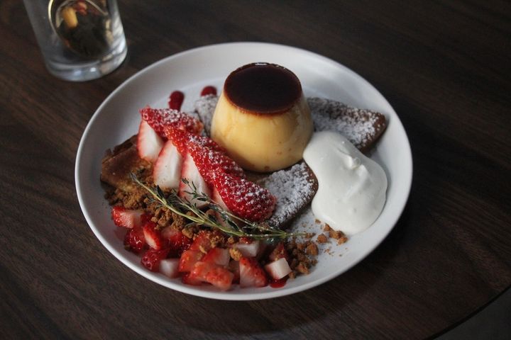 「いちごのプリンクレープ」