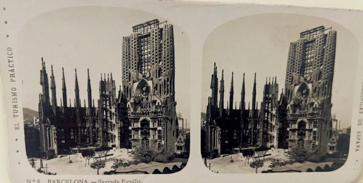 サグラダ・ファミリア3D立体写真 1889年/サグラダ・ファミリア/バルセロナガウディ財団より貸与/オリジナル