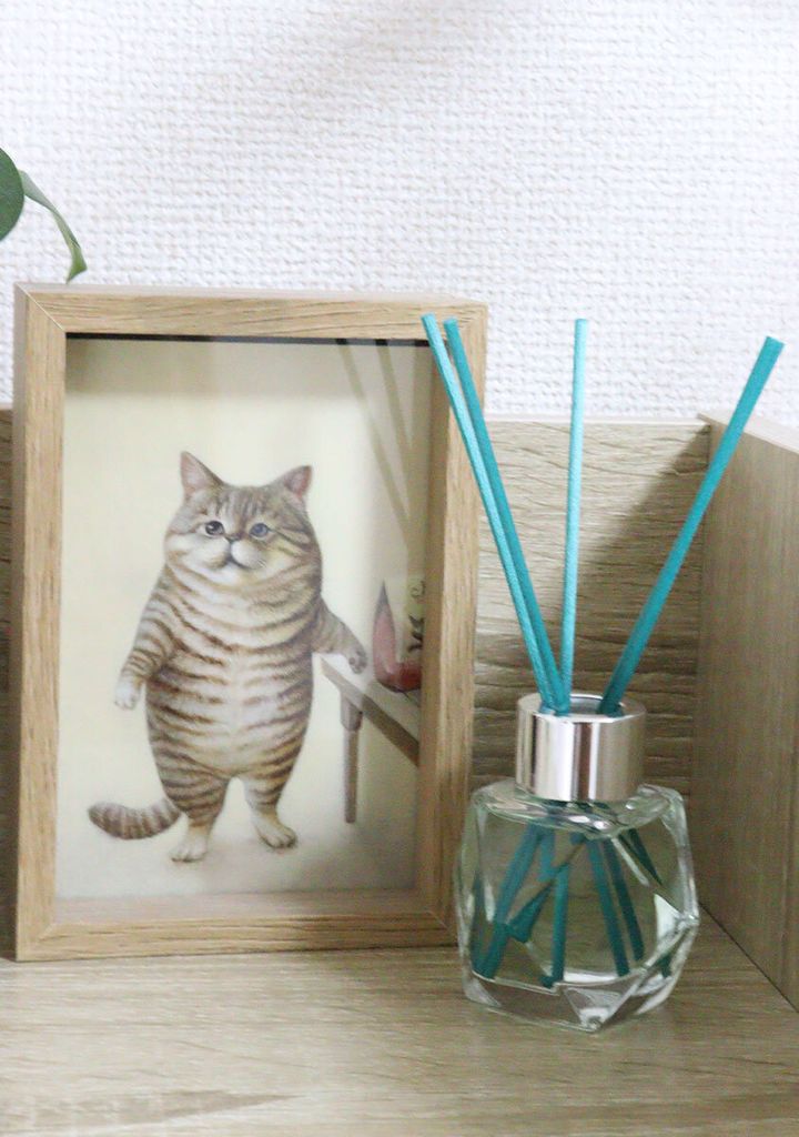 ダイソーの多角ディフューザー 抹茶は小ぶりなサイズ