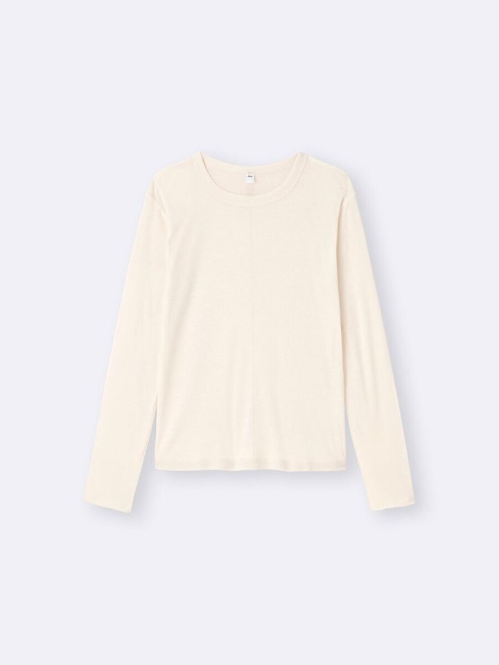 2026gu大人女性おすすめ春ソフトシアークルーネックT