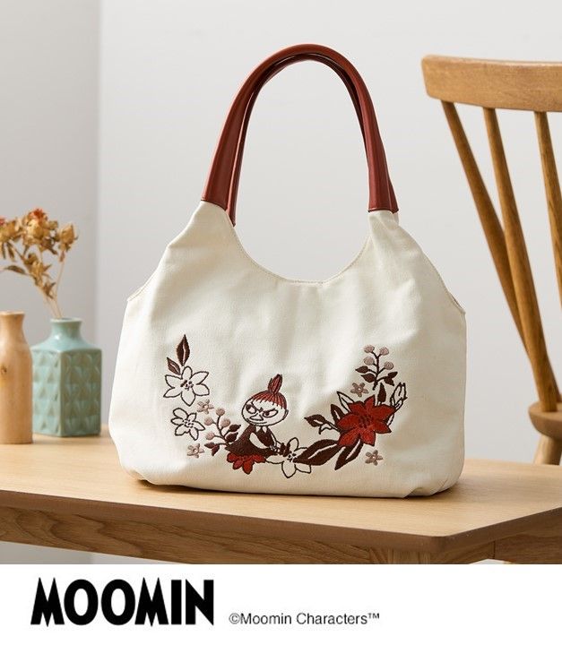 刺繍デザインバルーントートバッグ「ムーミン」