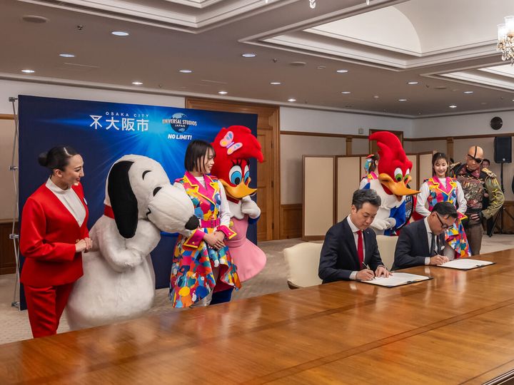 ユニバーサル・スタジオ・ジャパン＆大阪市「包括連携協定 締結式」レポート 調印式2