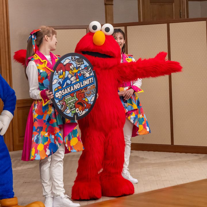 ユニバーサル・スタジオ・ジャパン＆大阪市「包括連携協定 締結式」レポート エルモ