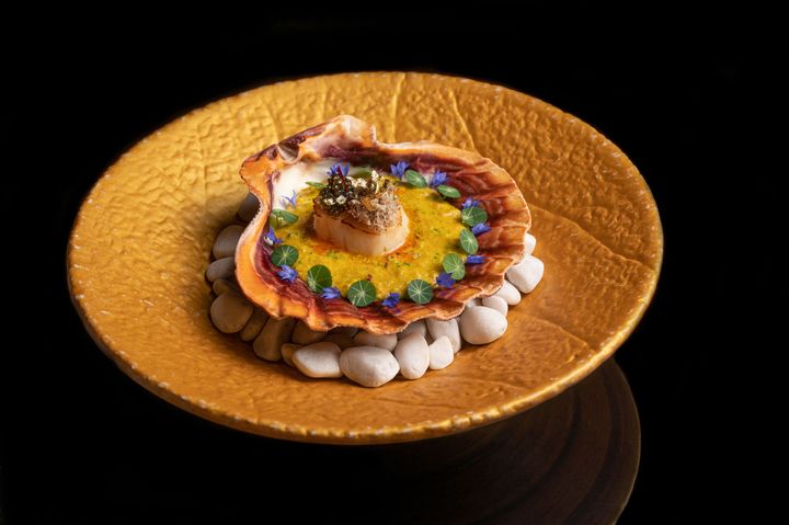 トレシンドのホタテの料理。