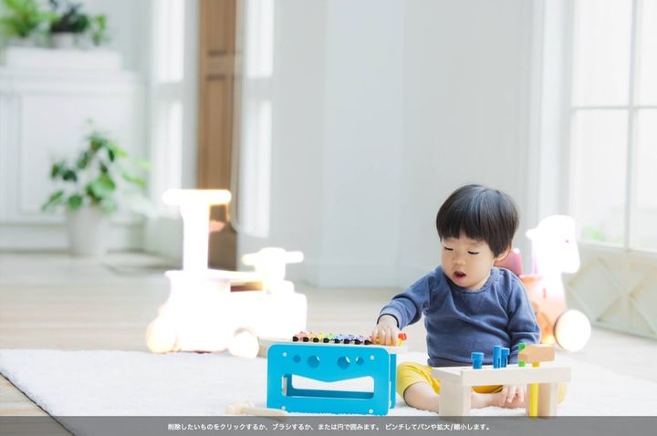 写真アプリの「編集」→「クリーンアップ」をタップ 