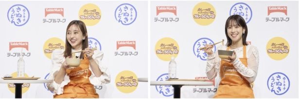 自作のカレーのアレンジに感動する二人