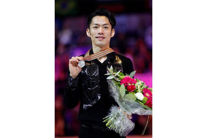 高橋大輔さん（2012年03月31日撮影、時事通信）