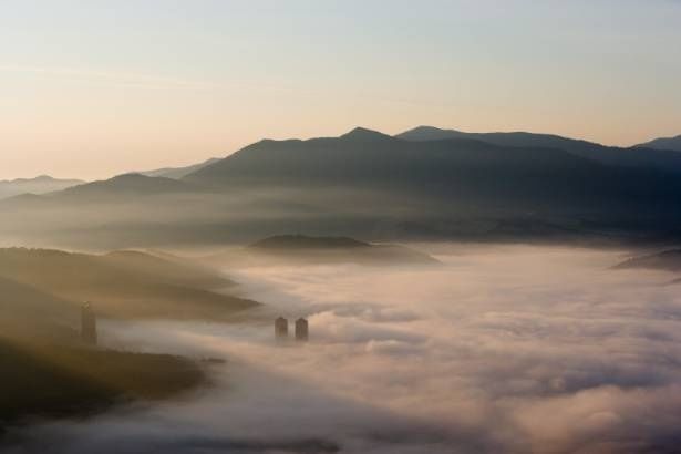 デッキから眺められる雲海