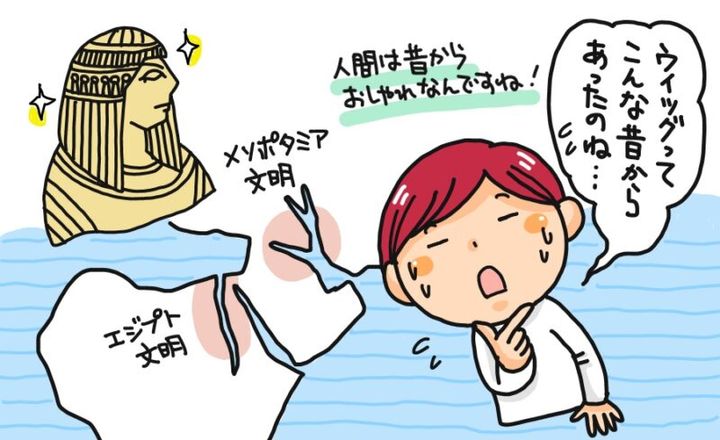 古代文明の人々もウィッグを使っていた