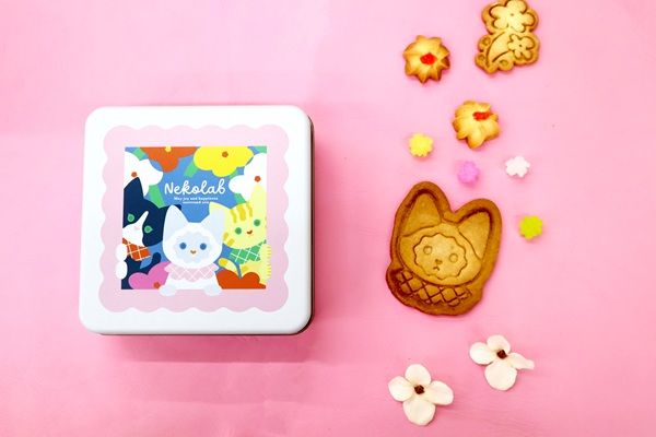 猫好きのためのブランド「NEKO LAB」から、色であそぶ春のクッキー缶が登場！