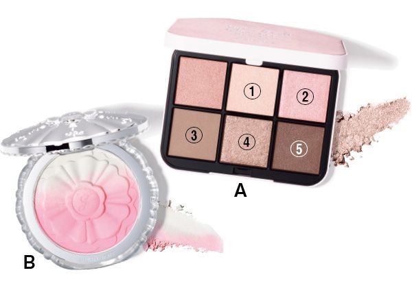 【A】アイデザイナー n 【B】パステルペタル ブラッシュ