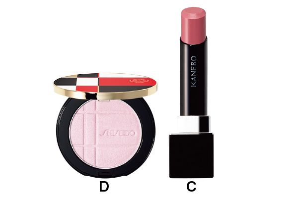 【C】カネボウ ルージュスターヴァイブラント 【D】カラー＋グロウエンハンサー