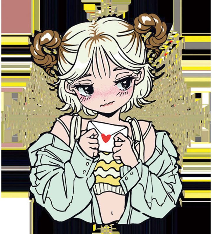 射手座の今月の運勢を表現した、ハートを大切に抱くピュアで前向きなイラスト