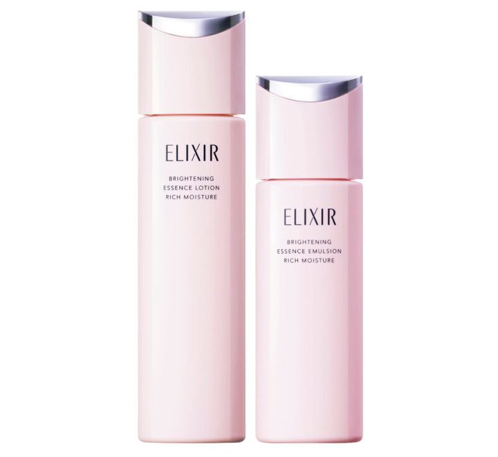 エリクシール ブライトニング ローション ca［医薬部外品］（みずみずしいタイプ／しっとりタイプ）各170mL 3740円、同 エマルジョン ca ［医薬部外品］（みずみずしいタイプ／しっとりタイプ）各130mL 4400円（エリクシール）※2月21日発売