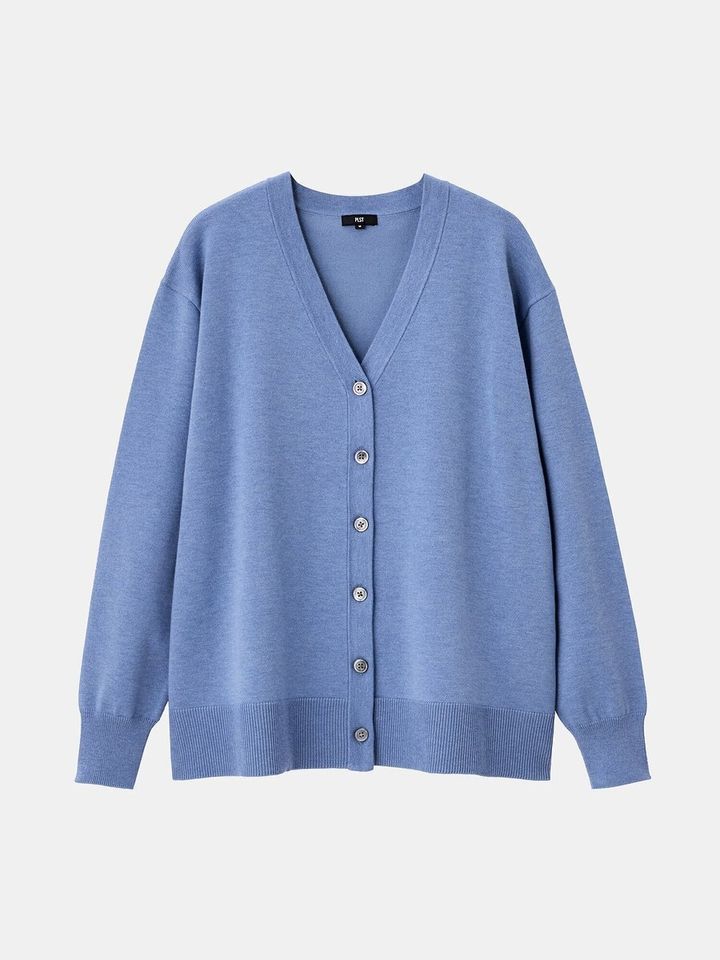 PLSTのウールミックス2WAYカーディガン