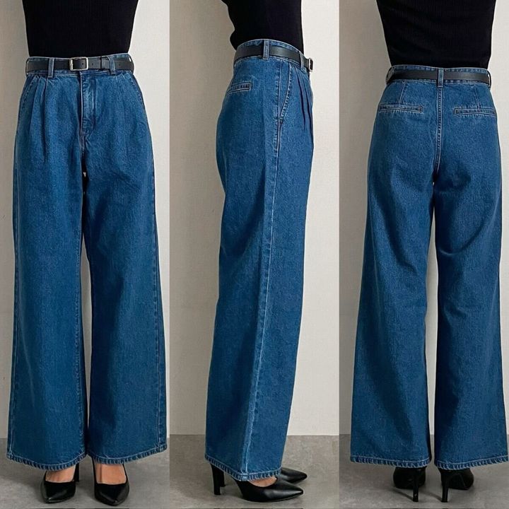 GUデニムタックトラウザー Sサイズ丈感