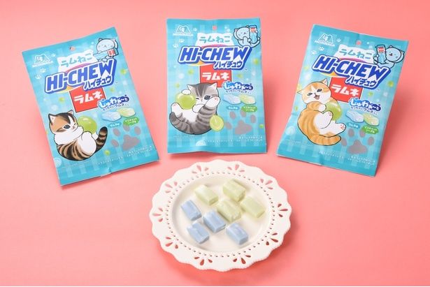 「ハイチュウ」とコラボした新商品の「ラムねこハイチュウ」(257円)