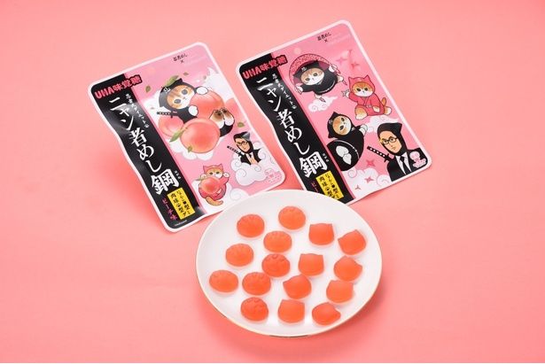 「忍者めし鋼」とコラボした新商品「ニャン者めし鋼 ピーチ味」(183円)