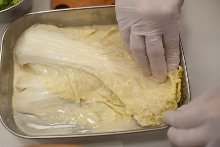 生地をつけて焼く