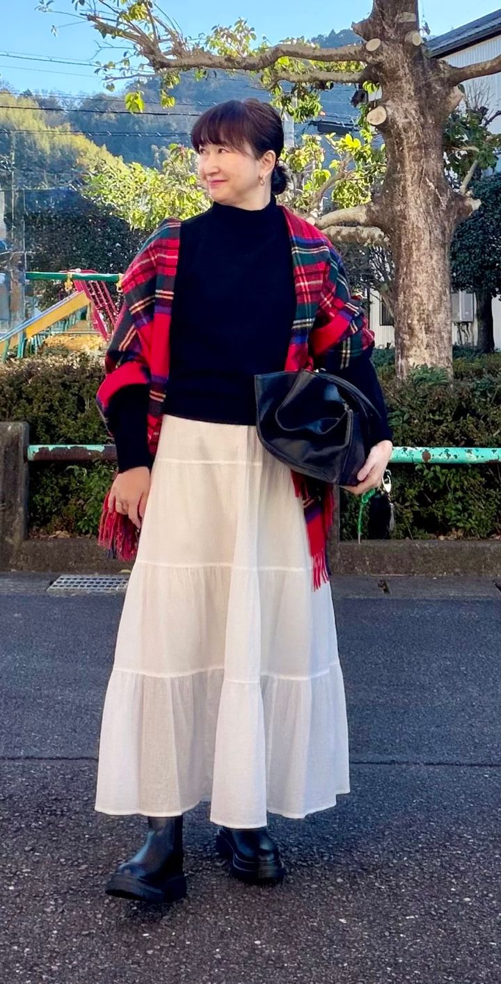 26年２月yumikoさんブログ_リブニットソックスブーツコーデ