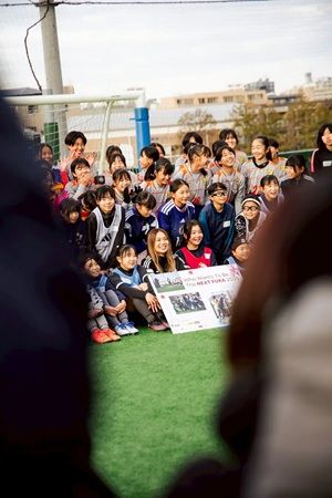 【東京都江戸川区】なでしこジャパンの長野風花選手が地元でイベントを開催！サッカー少女約75名が参加