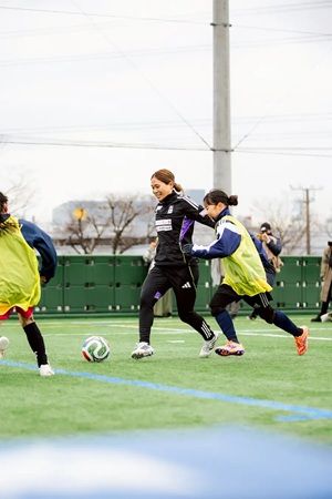 【東京都江戸川区】なでしこジャパンの長野風花選手が地元でイベントを開催！サッカー少女約75名が参加