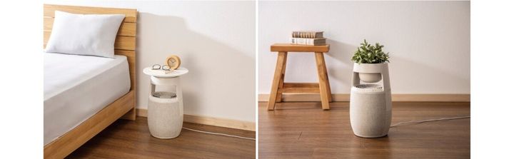 ニトリのテーブル付き空気清浄機（NR-308）の使用例