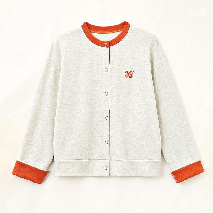 しまむらの配色スウェットカーディガン（田中里奈）