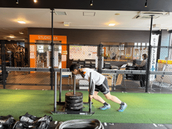 実際にスレッドプッシュをする様子。