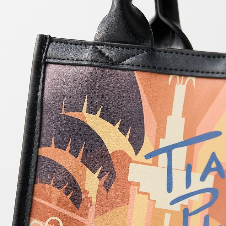 プリントショルダーバッグ 素材アップ