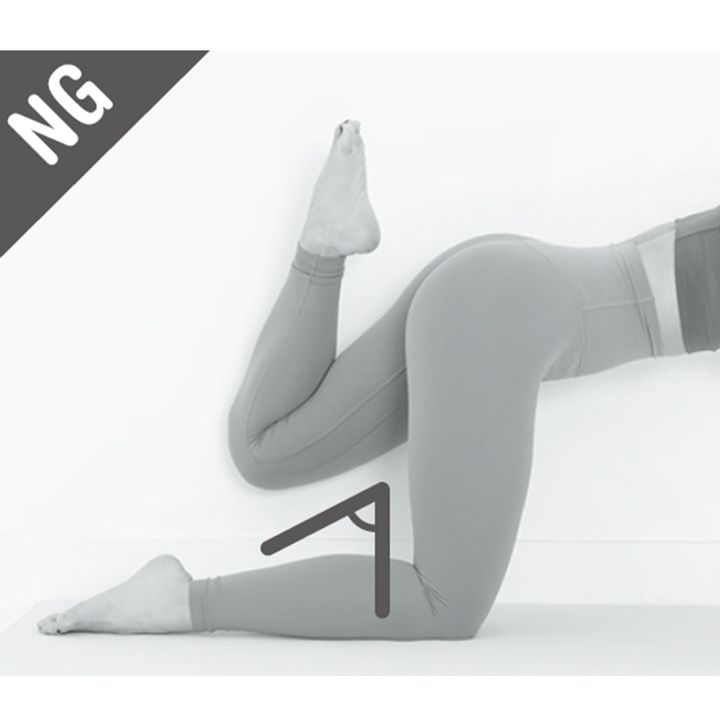 【NG】ももと床が平行ではなく下がると効き目ナシ