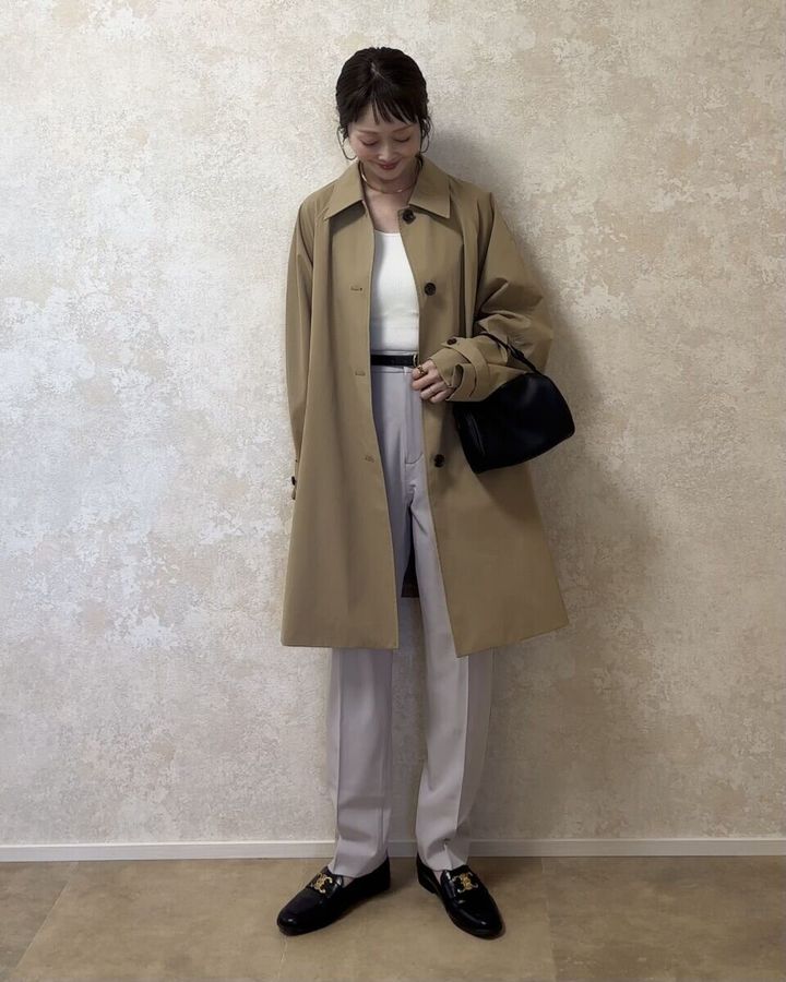 GUバルマカーンAラインハーフコート Mサイズ着用感