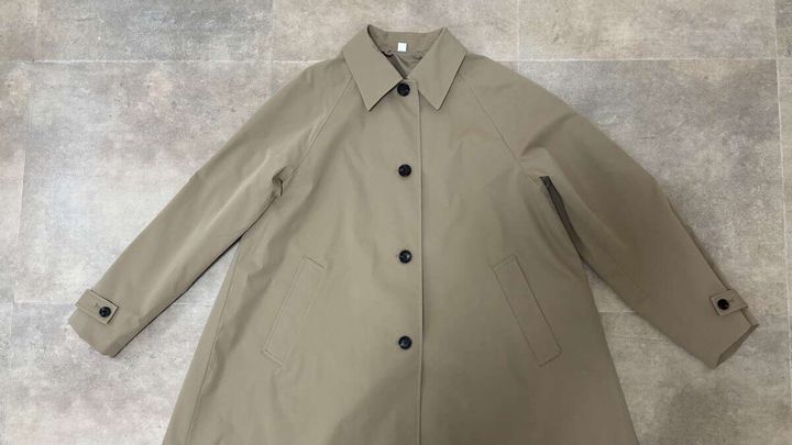 GUバルマカーンAラインハーフコート BEIGE