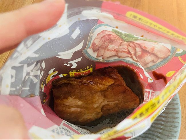 ④電子レンジ内で8分蒸らして完成！