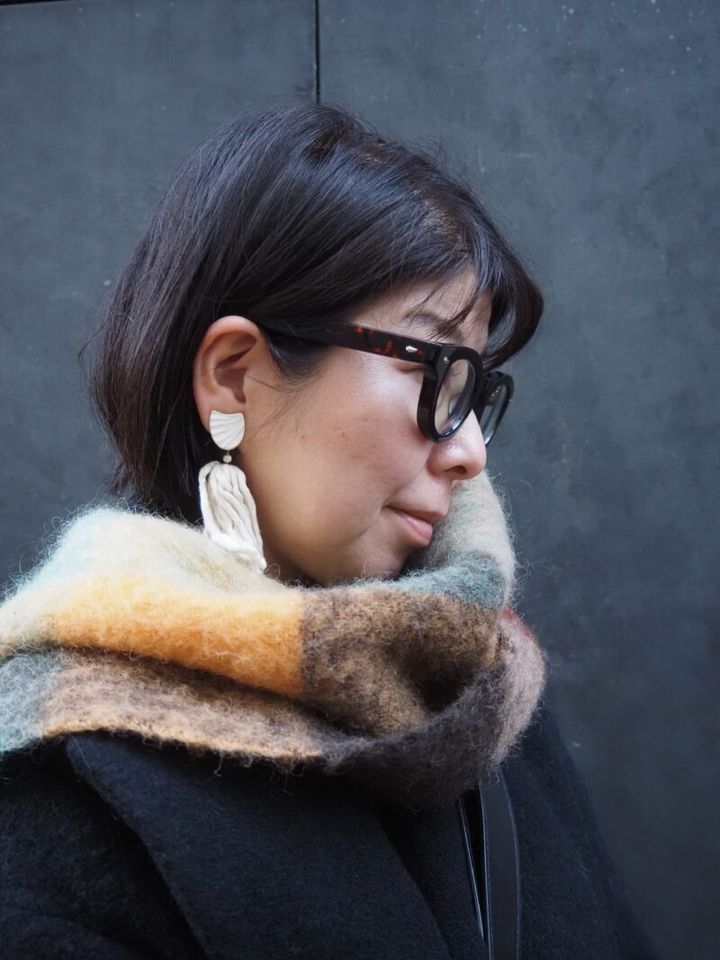 毛糸のイヤリング