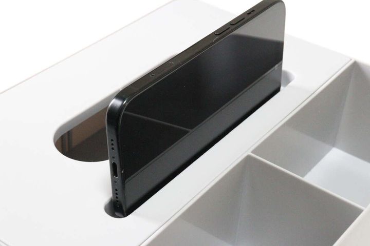 ティッシュケース（仕切り付） スマホ
