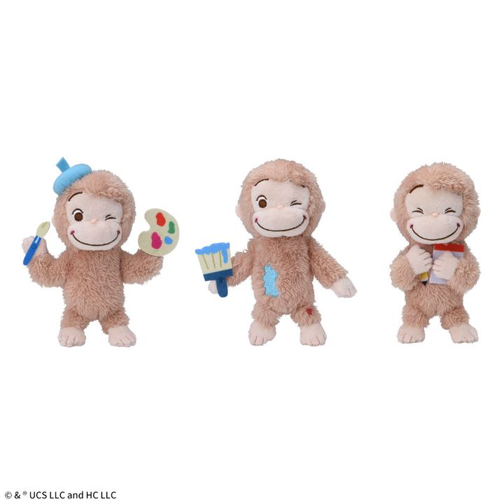 おさるのジョージ 赤いほっぺ マスコット おえかき