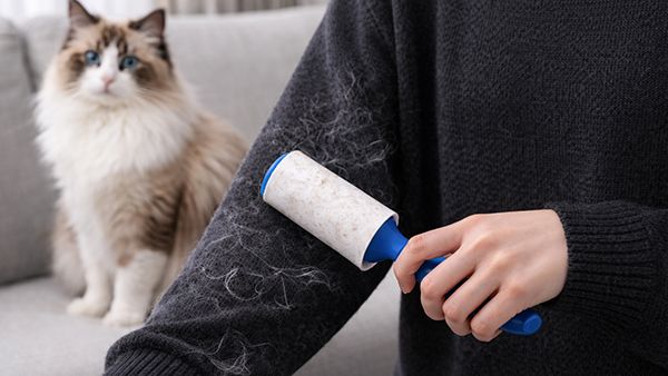 「手で払うだけで毛が落ちる」ルームウェアがMakuake先行販売開始。抱っこも快適！