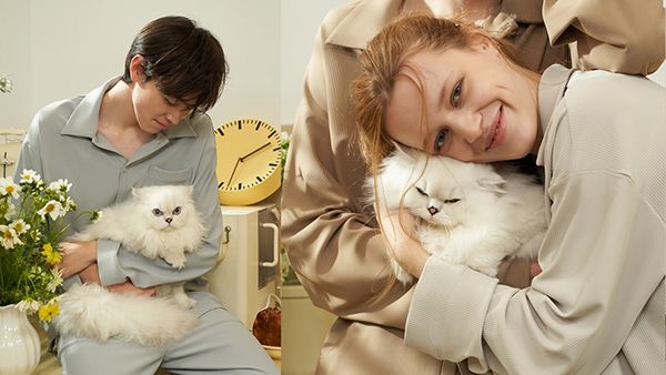 「手で払うだけで毛が落ちる」ルームウェアがMakuake先行販売開始。抱っこも快適！