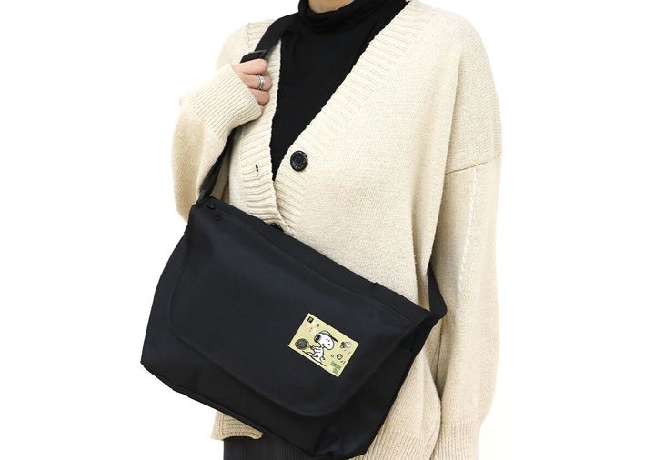 スヌーピーメッセンジャーバッグブラック