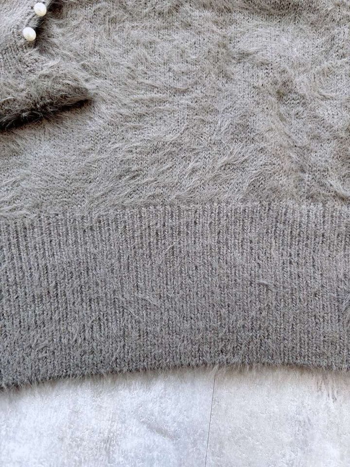 coca袖パールシャギーニットトップスの素材感