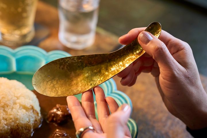 カレーのスプーンも作家さんの作品