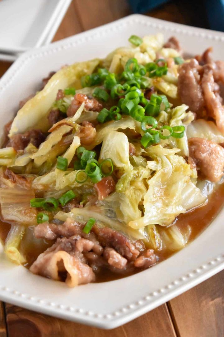 白菜と豚こまの生姜焼き
