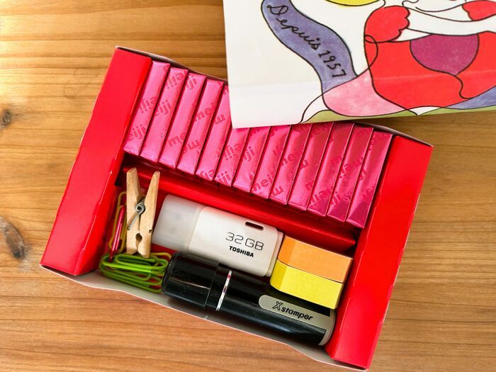 【明治ストロベリーチョコレートの箱】捨てません。意外な活用法で2度楽しめちゃう