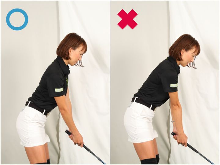 アドレスを美しくするとスコアが上がる？猫背にならないコツは…