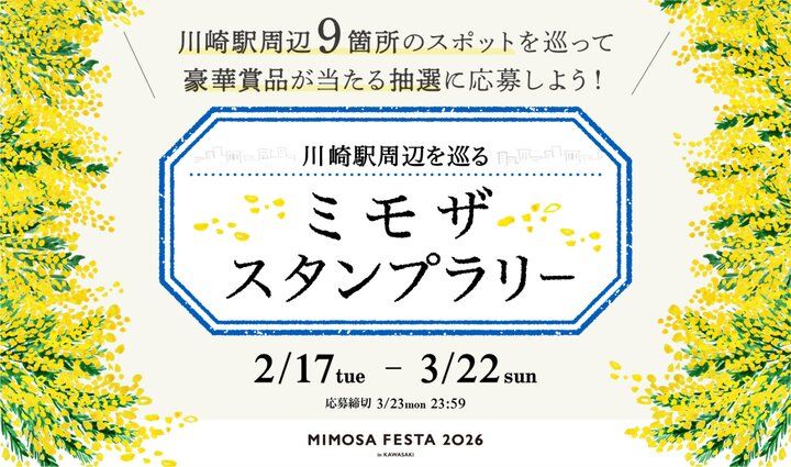 ミモザの花が咲き誇る、春のフォトジェニック空間へ「MIMOSA FESTA 2026 in KAWASAKI」