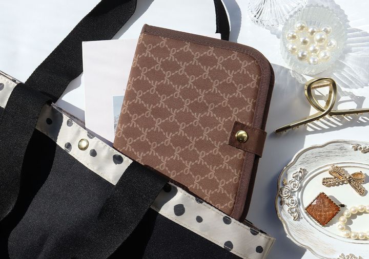 宝島社雑誌付録素敵なあの人4月号のロベルタ ディ カメリーノのクワドラプリントで高級感ある持ち物整理ケース12